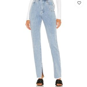 WeWoreWhat Slit Raw Hem Jeans! Size 25